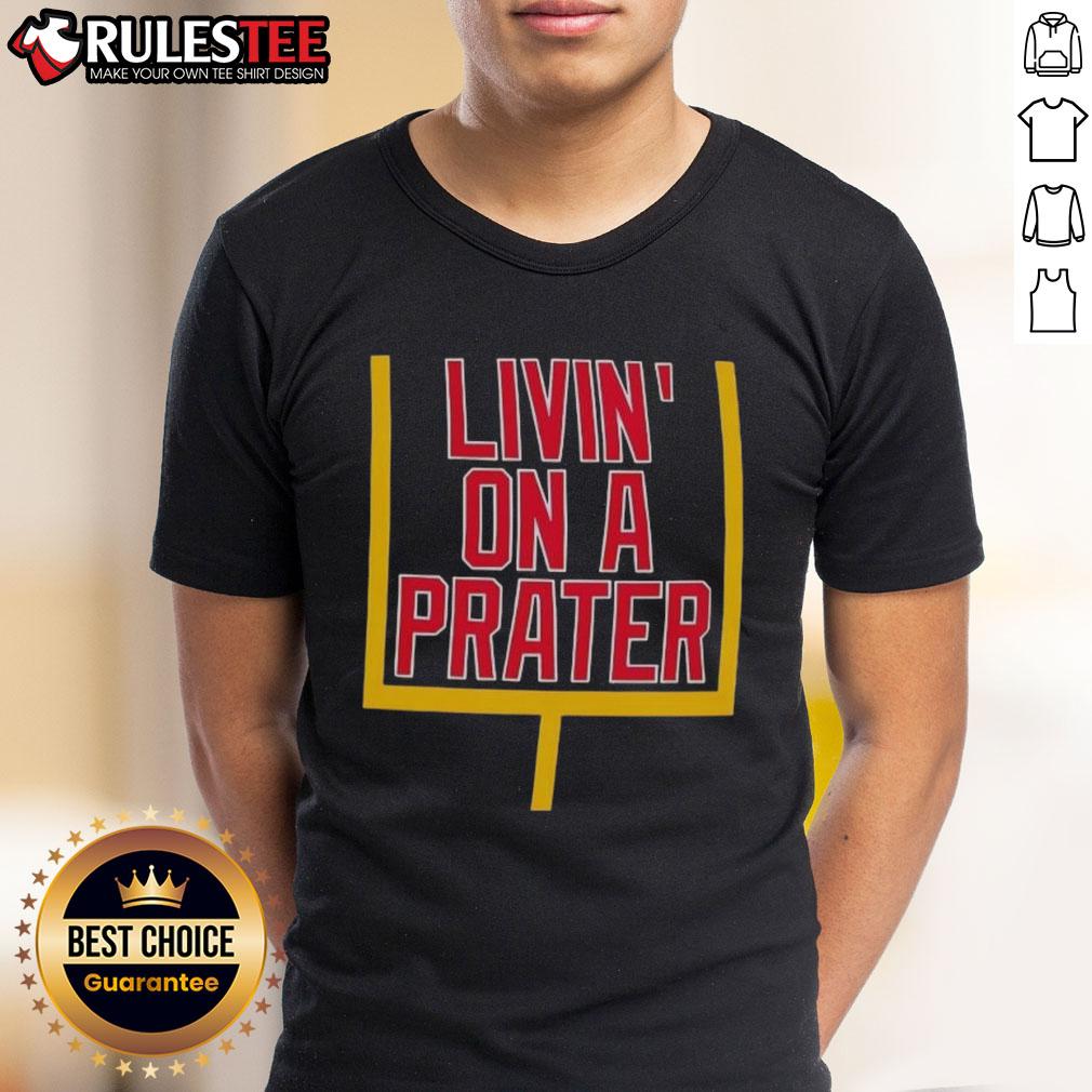 Alt Text: Good Livin' On A Prater Buffalo Bills T-Shirt featuring vibrant colors and fan-inspired design for NFL enthusiasts.