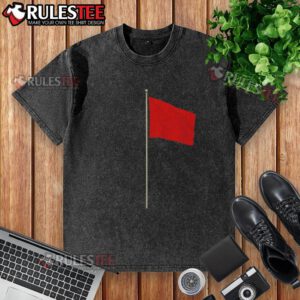 Good Red Flag Washed T-Shirt featuring a vibrant red color and relaxed fit, perfect for casual wear and stylish outfits.
