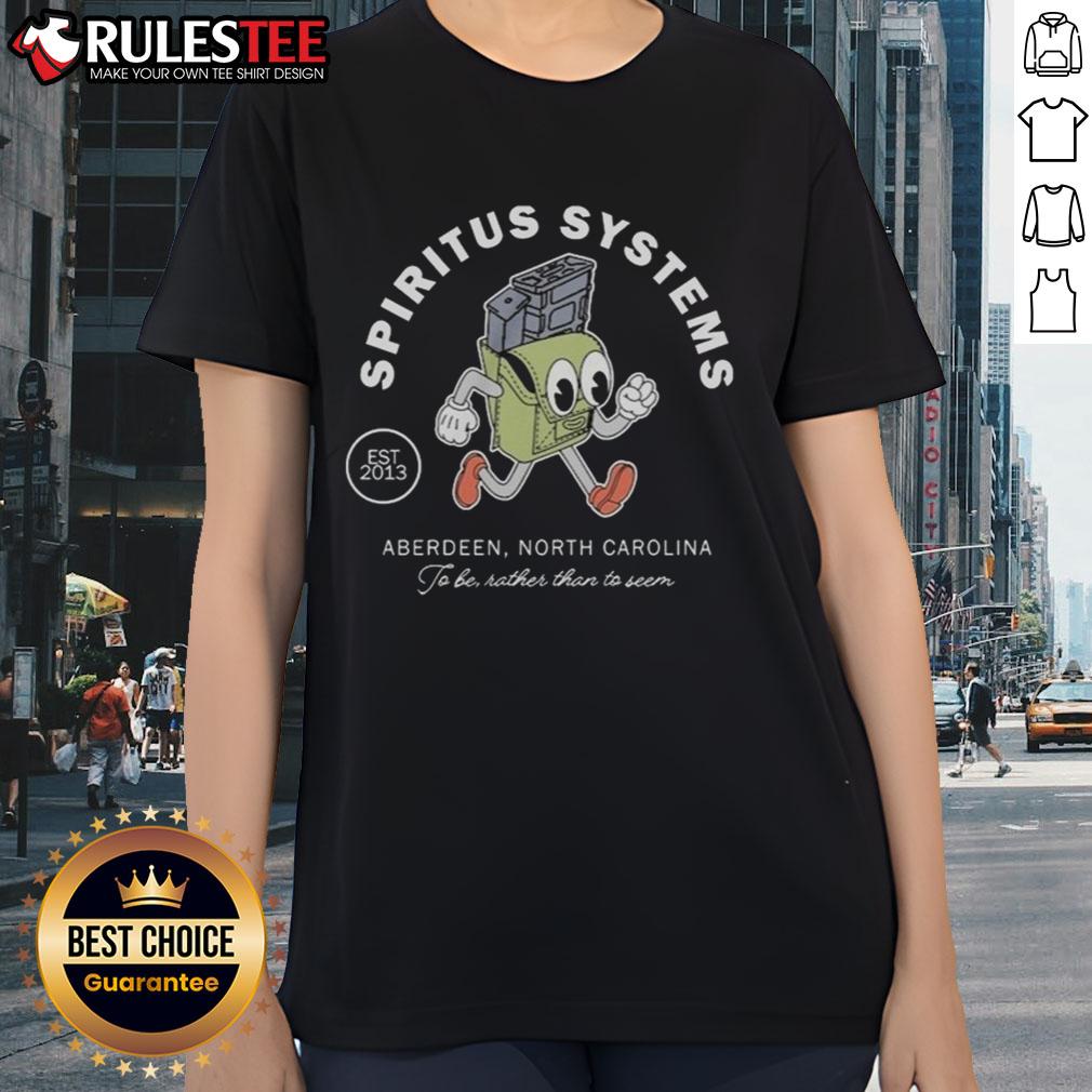 Good Spiritus Systems women's tee from Aberdeen, North Carolina, celebrating positivity since 2013 - stylish and comfortable.