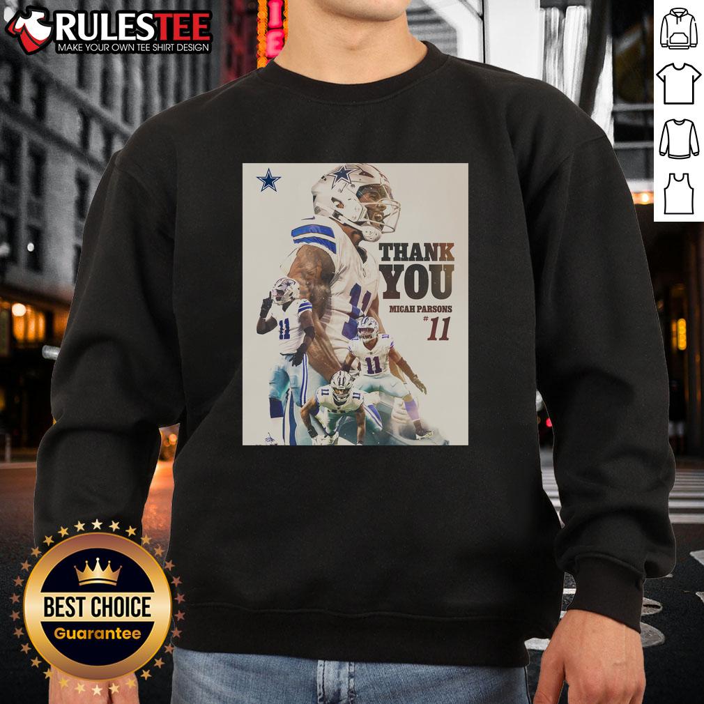 Hot Dallas Cowboys Micah Parsons sweatshirt showcasing team spirit and style for fans.