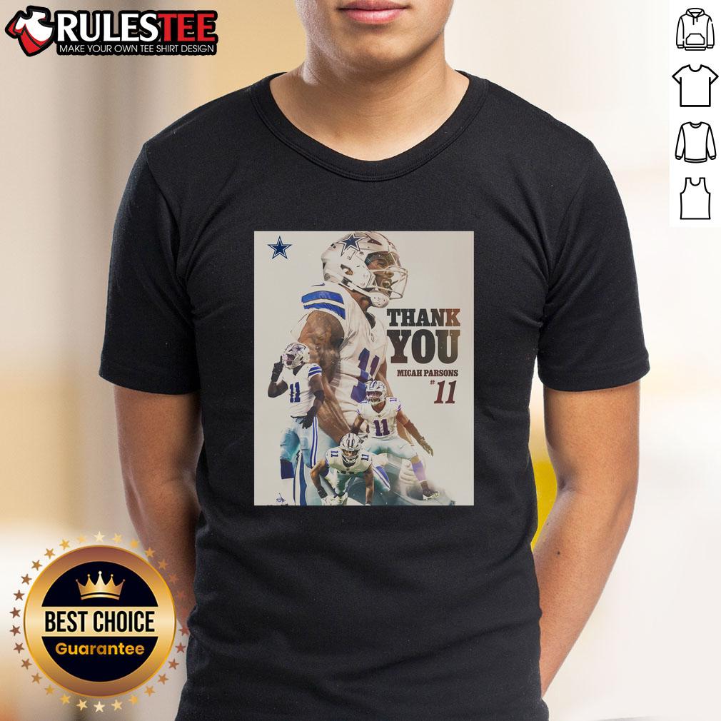 Hot Thank You Dallas Cowboys Micah Parsons T-Shirt featuring bold graphics, perfect for fans supporting their team.