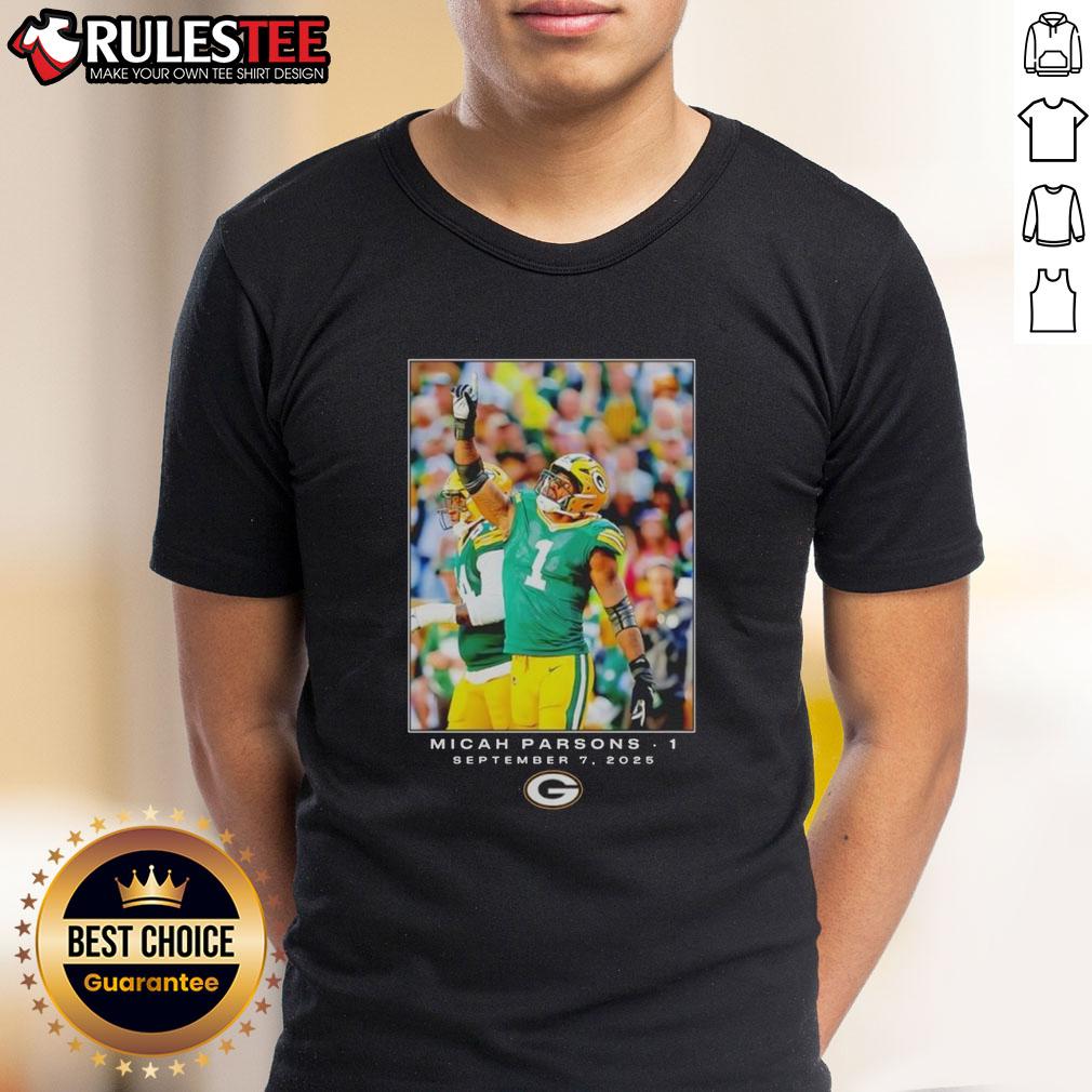 Nice Green Bay Micah Parsons Flash Features Week 1 T-Shirt showcasing vibrant design for football fans and collectors.