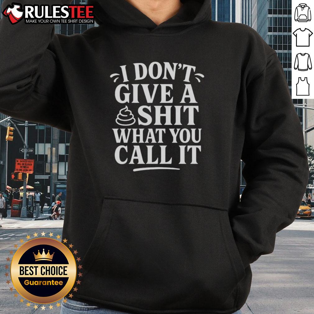 JDvance hoodie featuring 'Nice, I Don't Give a Shit What You Call It' slogan, stylish streetwear for casual outfits.