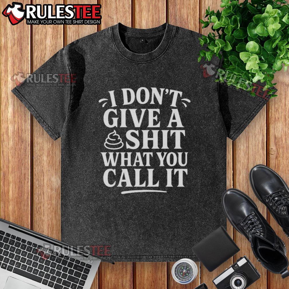 JDvance washed t-shirt with 'Nice, I don't give a shit what you call it' graphic, perfect for casual wear.