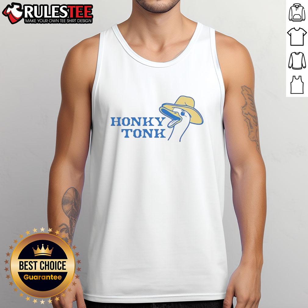 Official Honky Tonk Goose Tank Top featuring a fun graphic design perfect for summer festivals and country music lovers.