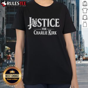 Official Justice For Charlie Kirk 2025 Hammer of Justice Ladies Tee showcasing a stylish design for supporters.