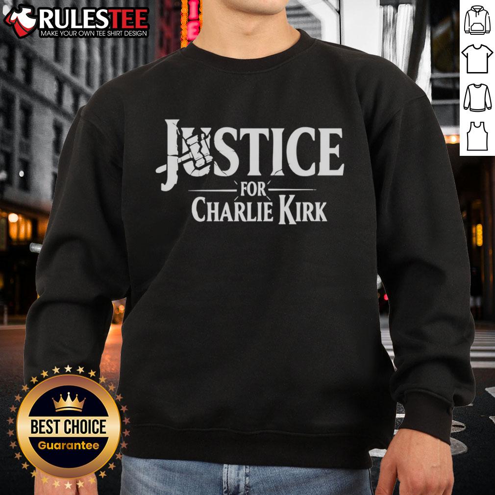 Alt Text: Official Justice For Charlie Kirk 2025 Hammer of Justice Sweatshirt, featuring bold graphic design and comfortable fit.