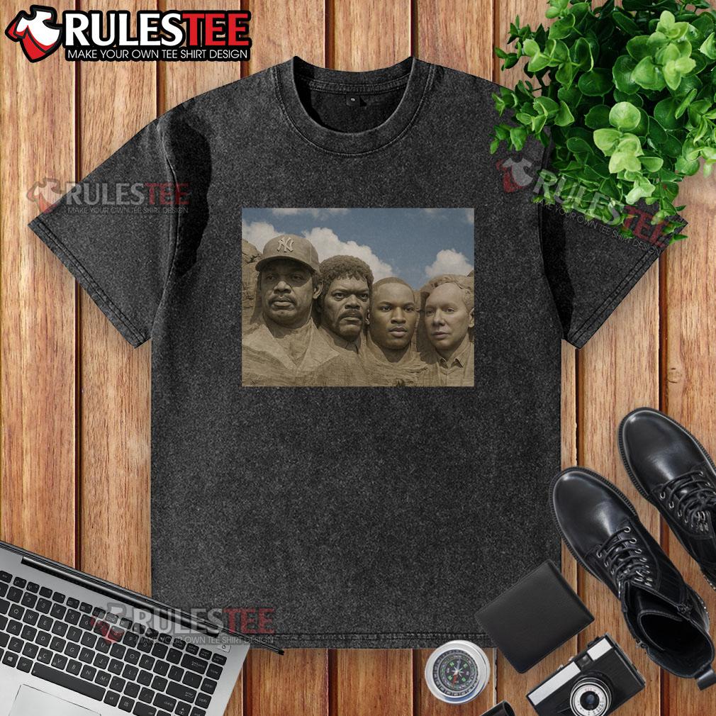 Official Mt. Rushmore of Jacksons washed t-shirt featuring iconic design celebrating the Jackson family legacy.