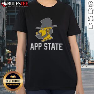 Alt Text: Original Appalachian State Mountaineers logo on a stylish ladies tee, perfect for fans and casual wear.