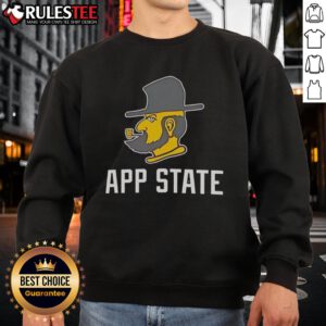 Alt Text: Original Appalachian State Mountaineers logo sweatshirt featuring bold colors and iconic design for fans and supporters.