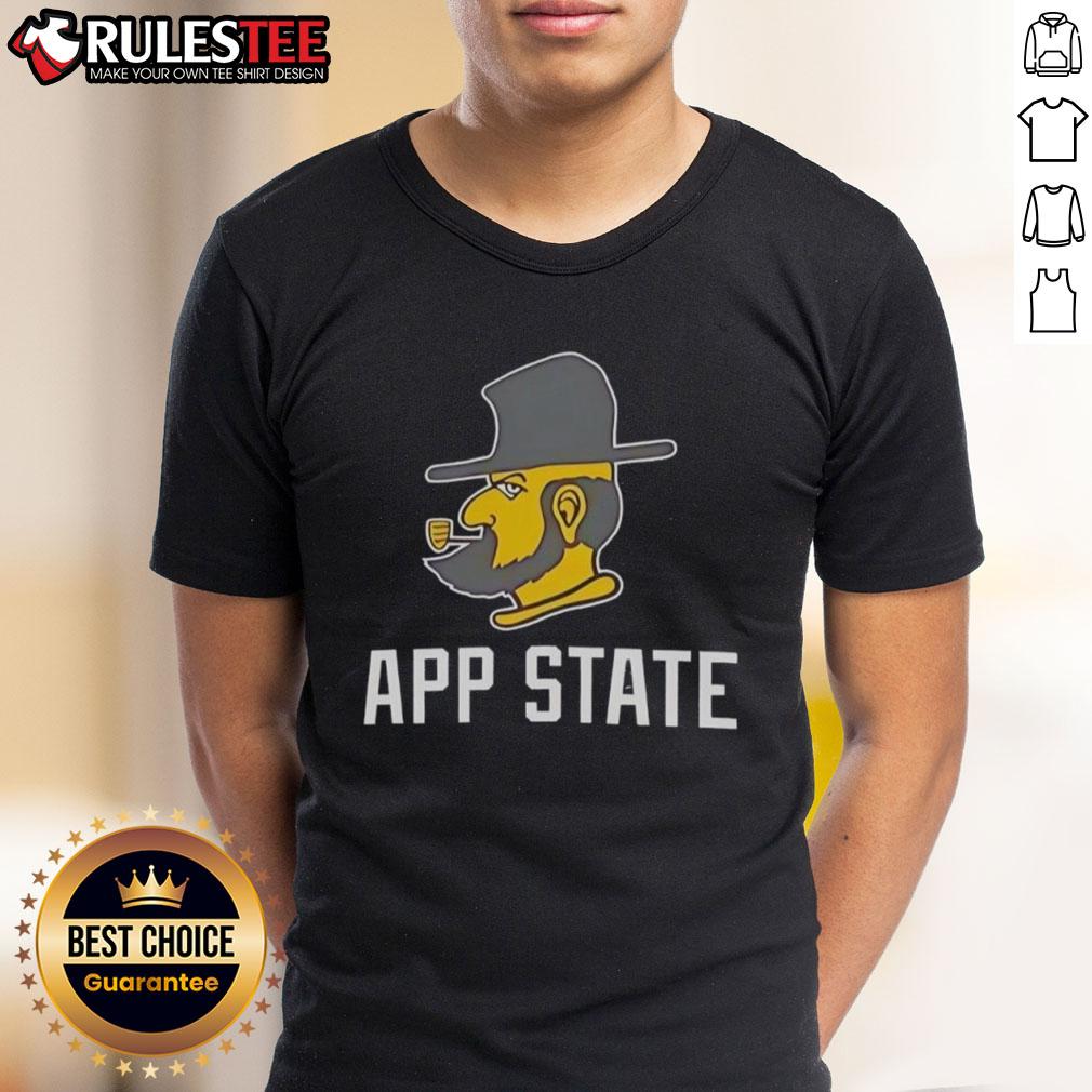 Alt Text: Original Appalachian State Mountaineers logo t-shirt featuring bold graphics and vibrant colors, perfect for fans.