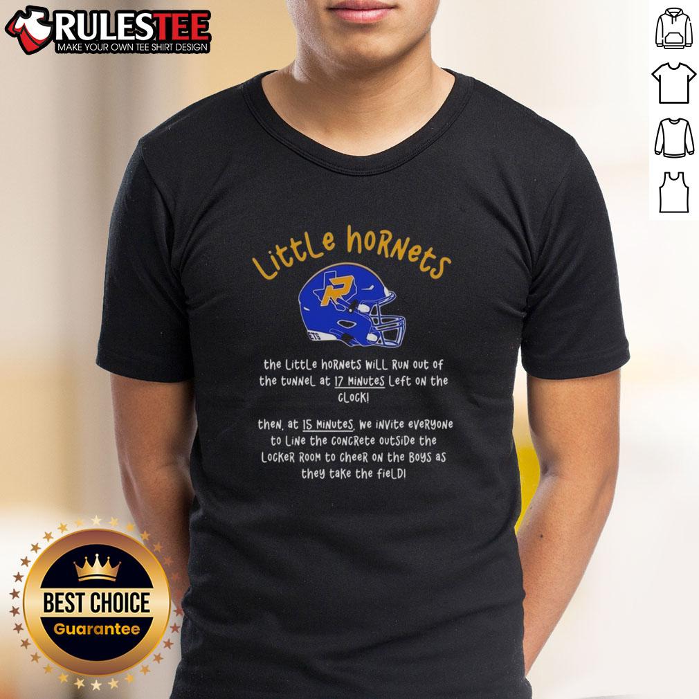 Original The Little Hornets Will Run Out Of The Tunnel At 17 Minutes Left On The Clock T-Shirt design featuring vibrant graphics.