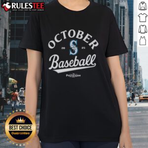 Premium Seattle Mariners 2025 postseason ladies tee, featuring stylish design perfect for baseball fans in October.