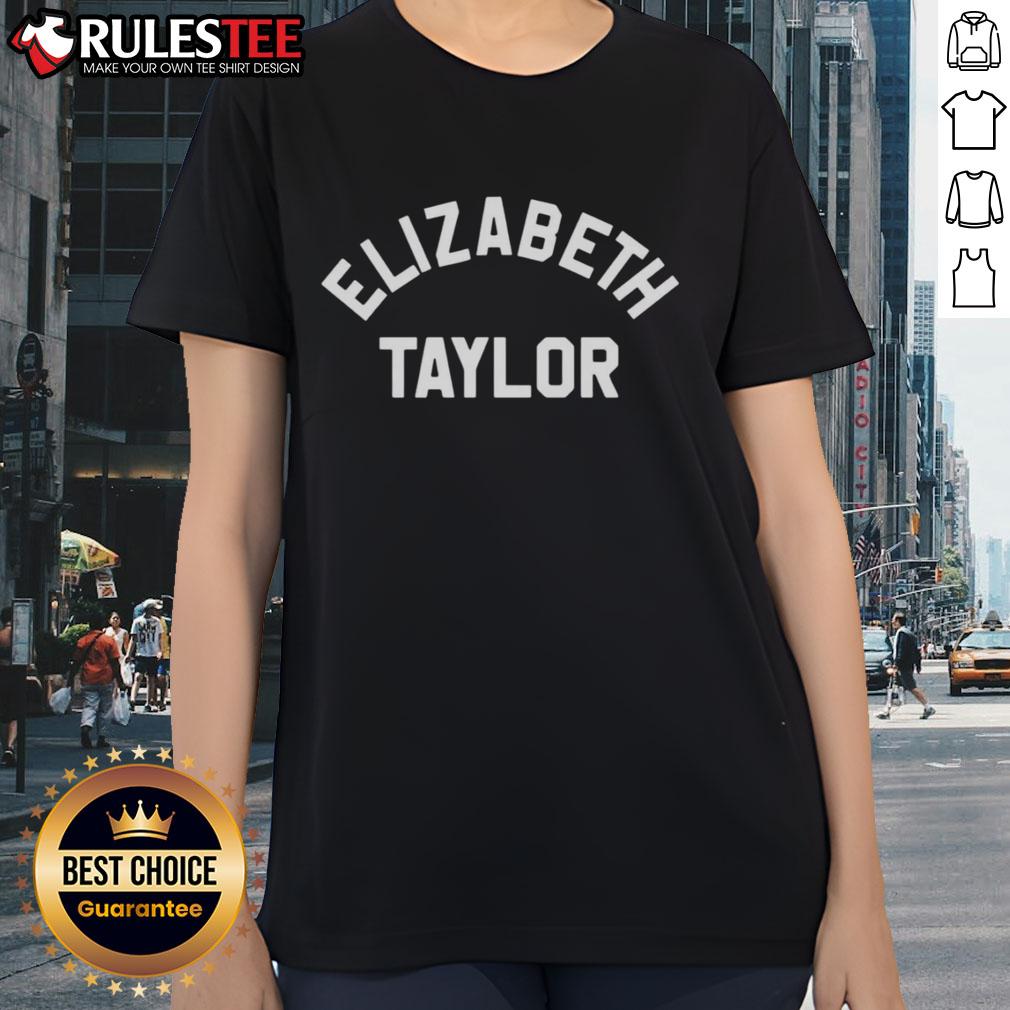 Awesome Elizabeth Taylor Showgirl Ladies Tee featuring a vibrant design inspired by classic Hollywood glamour.