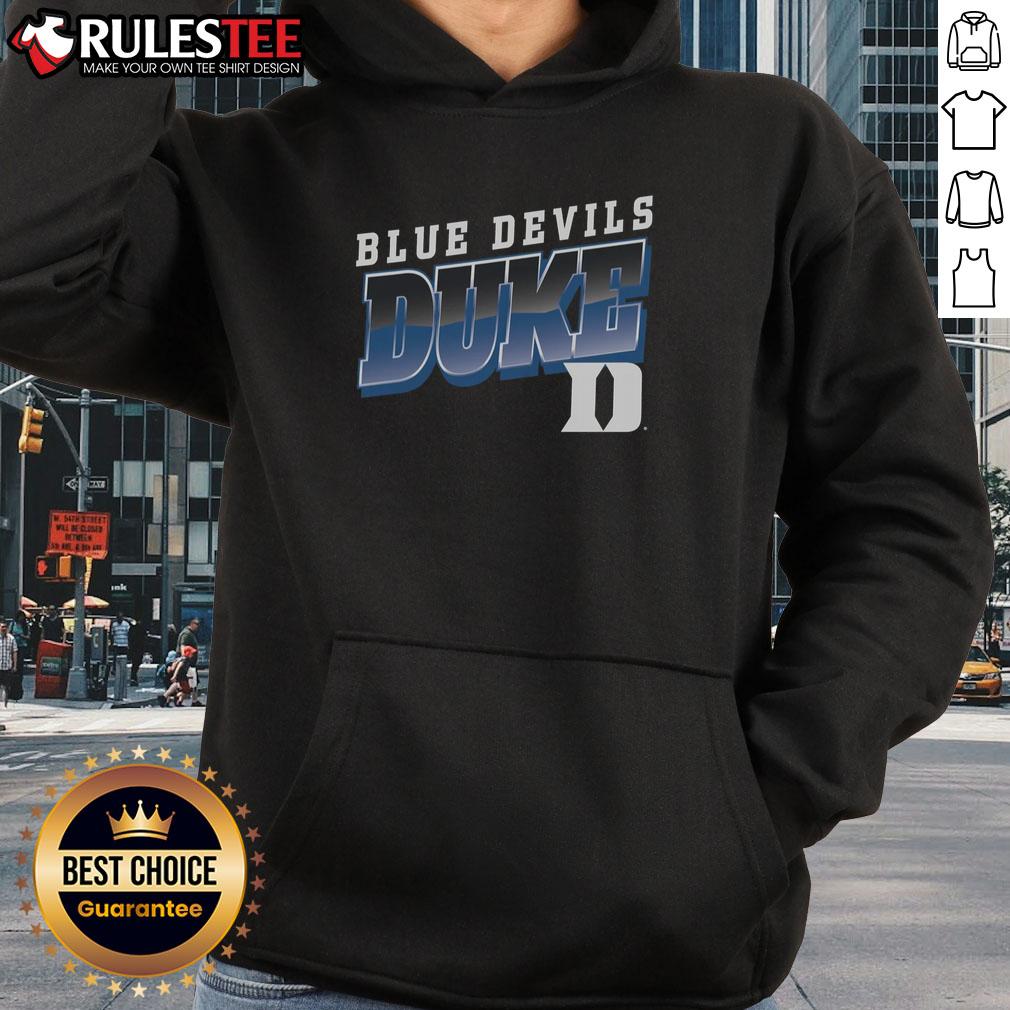 Awesome Premium Duke Blue Devils Polished Hoodie in vibrant blue, perfect for fans and casual wear.