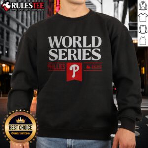 Good Philadelphia Phillies baseball World Series MLB 2025 sweatshirt in red, perfect for fans and game day wear.