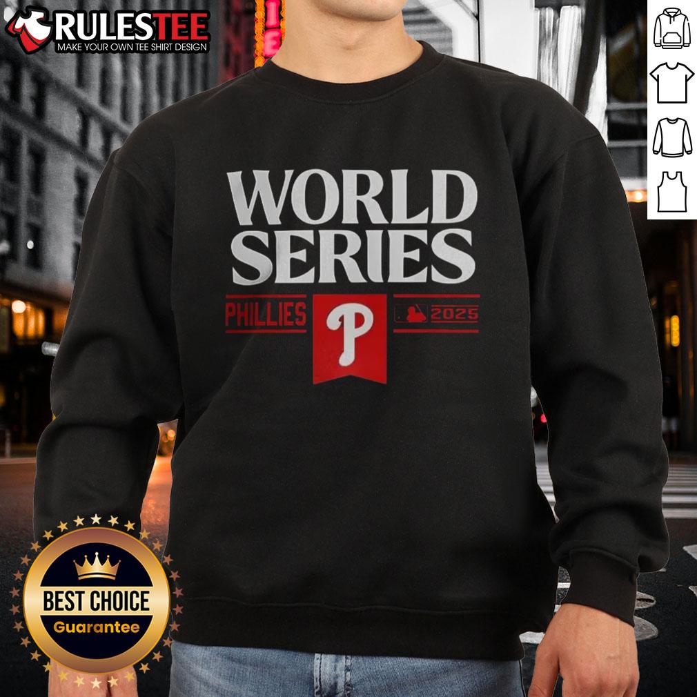 Good Philadelphia Phillies baseball World Series MLB 2025 sweatshirt in red, perfect for fans and game day wear.