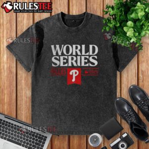 Alt Text: Good Philadelphia Phillies baseball World Series MLB 2025 washed t-shirt, featuring team logo and vintage style design.