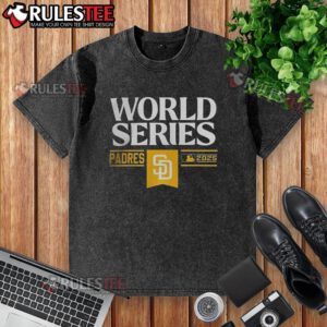 Alt Text: Good San Diego Padres baseball World Series MLB 2025 washed t-shirt showcasing team pride and vintage style.