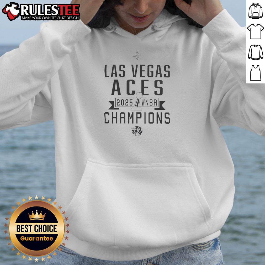 2025 WNBA Champions hoodie featuring the Las Vegas Aces logo in bold colors, perfect for fans celebrating their victory.