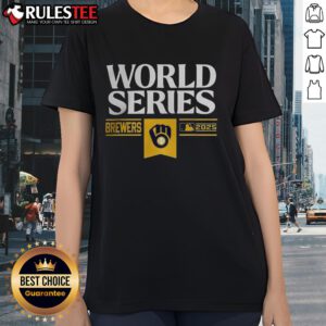 Nice Milwaukee Brewers MLB World Series Baseball 2025 ladies tee showcasing vibrant team colors and stylish design.