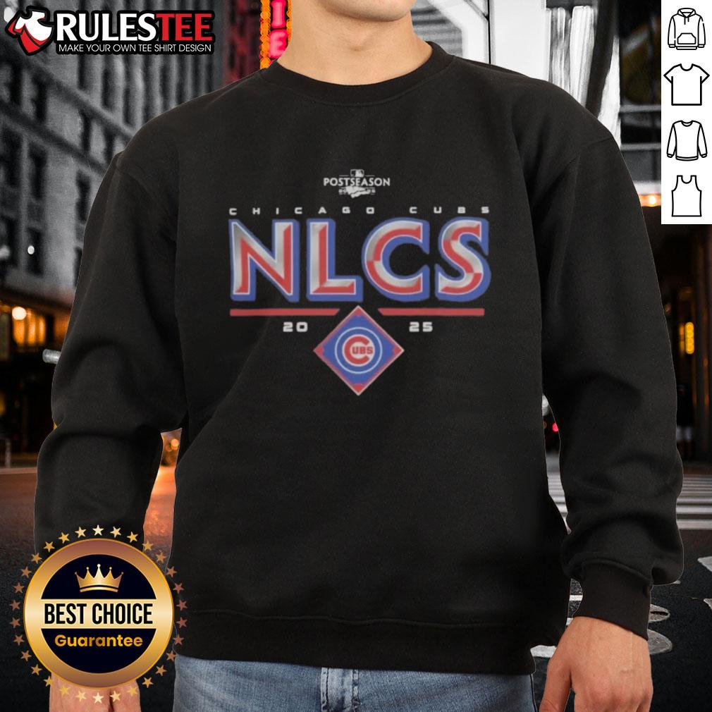 Alt Text: Official Chicago Cubs 2025 NLCS Division Series Winner Postseason Sweatshirt featuring team logo and vibrant colors.