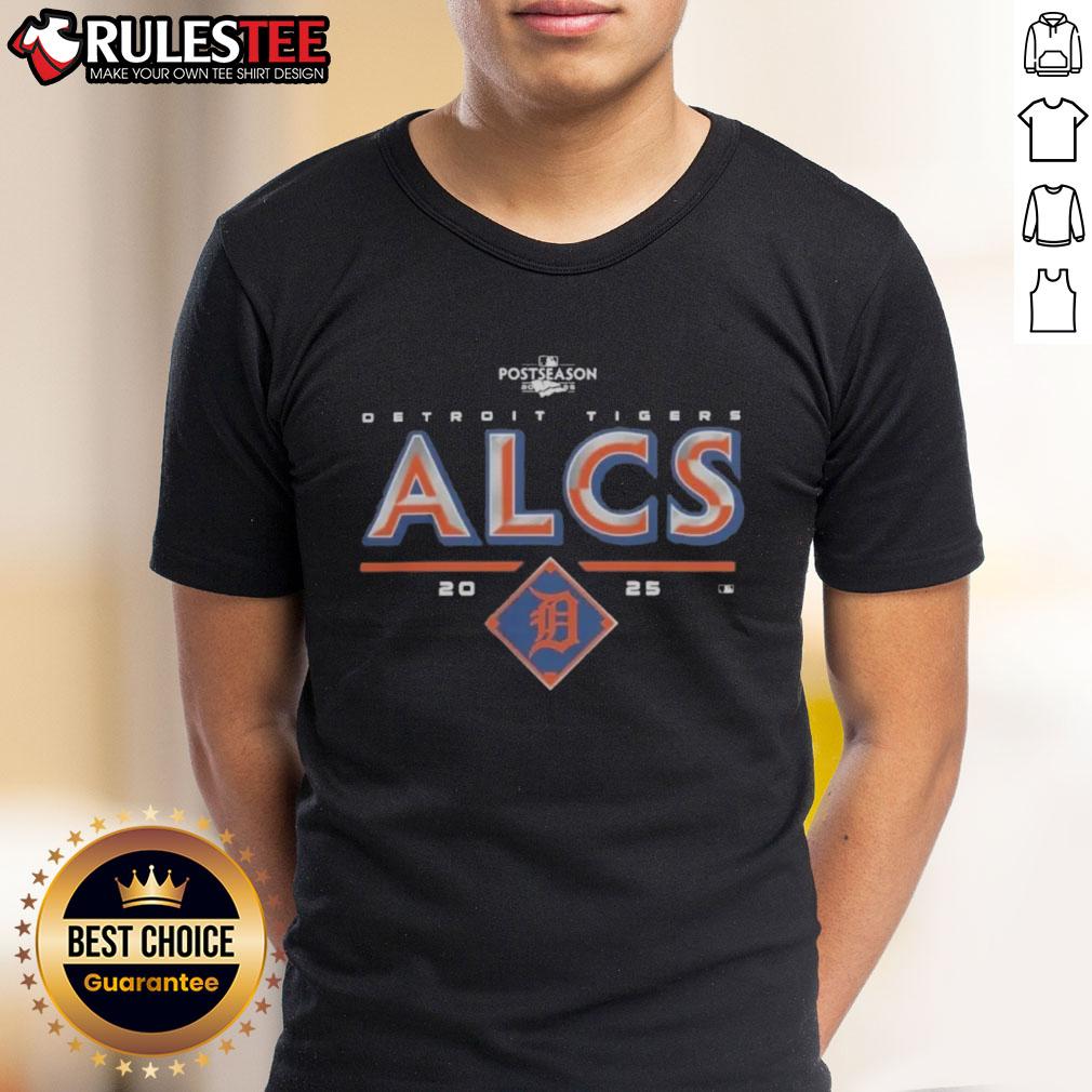 Official Detroit Tigers 2025 ALCS Division Series Winner Postseason T-Shirt featuring team logo and championship graphics.