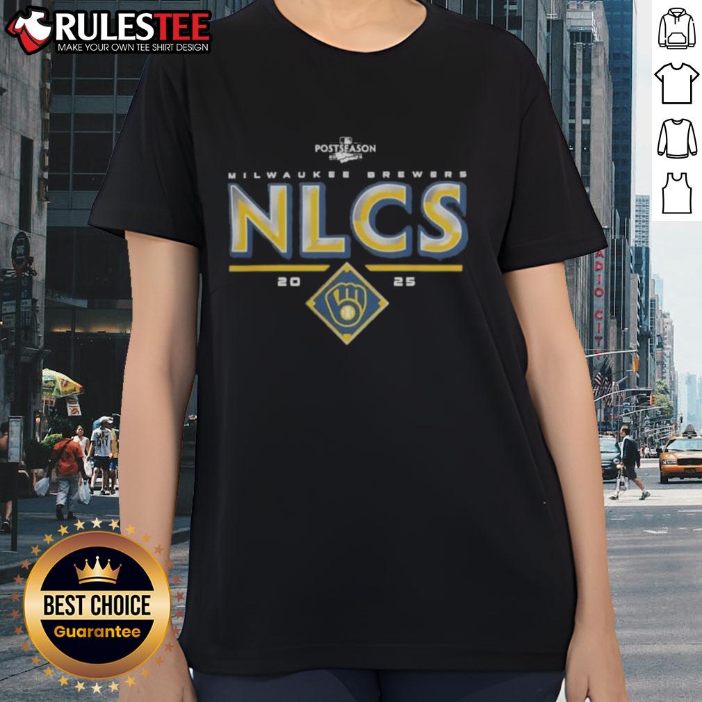 Official Milwaukee Brewers 2025 NLCS Division Series Winner Postseason Ladies Tee showcasing team pride and style.
