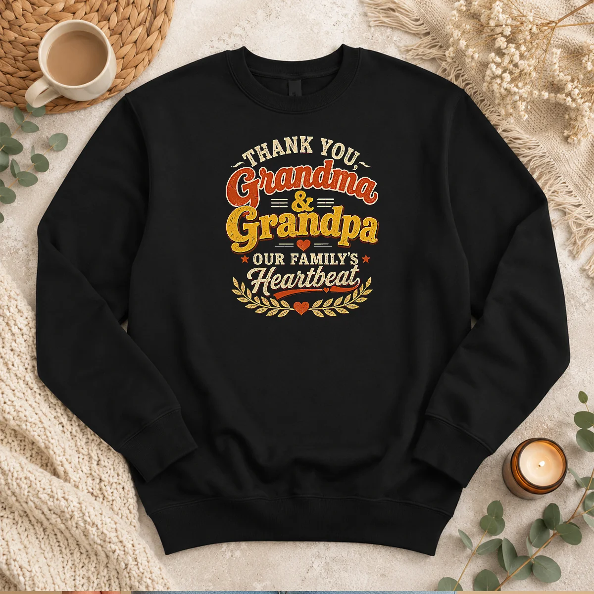 Awesome Grandparents Day Family Love Vintage Grandchildren Sweater