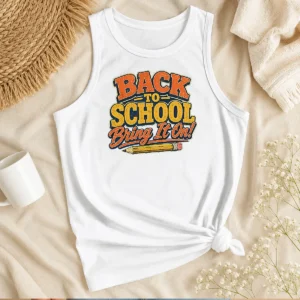 Happy Pretty Back To School Vintage Typography For Proud Students Tank Top