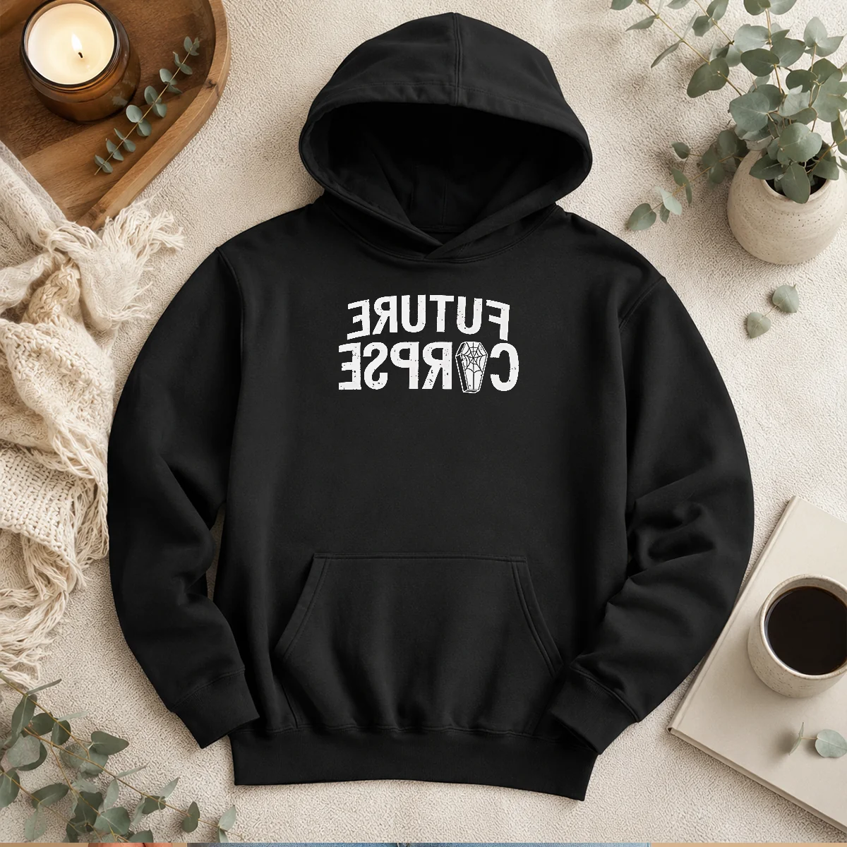 Official Distressed Future Corpse With Coffin Hoodie