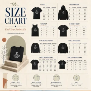 Size chart for Official Top I Can'T Keep Calm They Killed Fritz Gas Mask with measurements in inches and cm to help choose the right fit
