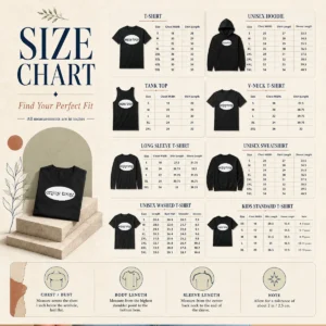 Size chart for Premium Enjoy Troy City New York Local with measurements in inches and cm to help choose the right fit