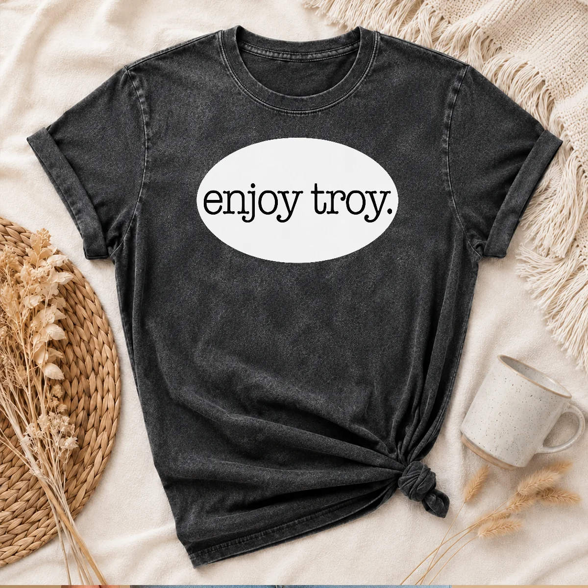 Premium Enjoy Troy City New York Local Washed T-Shirt